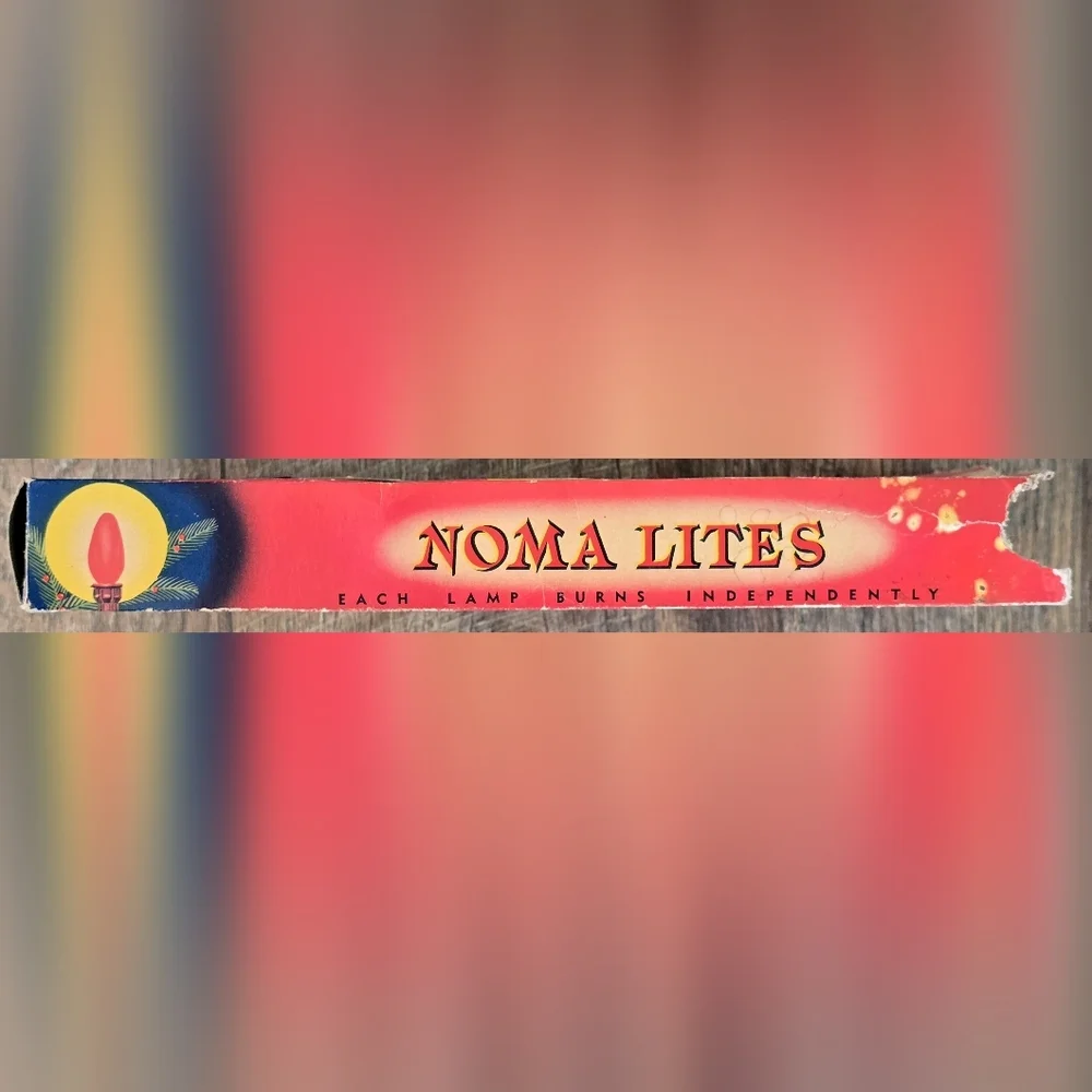Vintage Noma Christmas Lights 7 Bulb Strand with Box C7